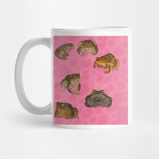 Toads Pattern Pink Mug